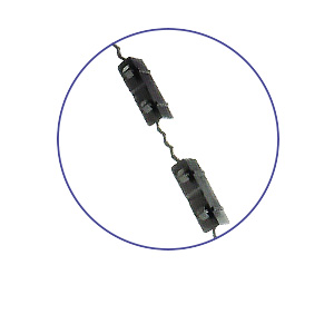 Крепления для ламелей угловые, с анкерным фиксатором (ширина 266,3мм) (пара)