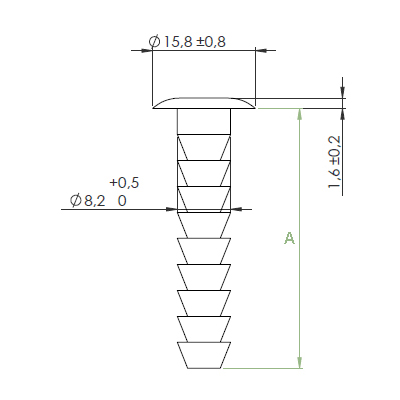 Дюбель 4247-040 для шатоз 40 мм (5тыс) - в штуках