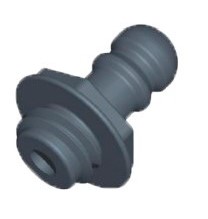 QUICK-FIT фиксатор короткий M13/длинная резьба M10x7.5mm под отверстие Ø8-9мм черный 