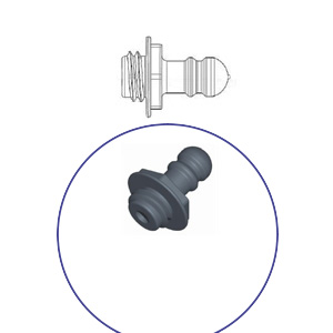 QUICK-FIT фиксатор длинный M13/короткая резьба M10x4.8mm под отверстие Ø8-9мм черный