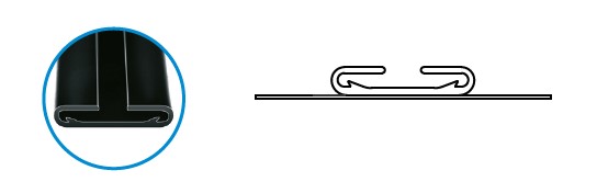 Профиль 2023-009=2023-S400 с нетканкой 60 мм и надрезами снизу (50*1,2м)