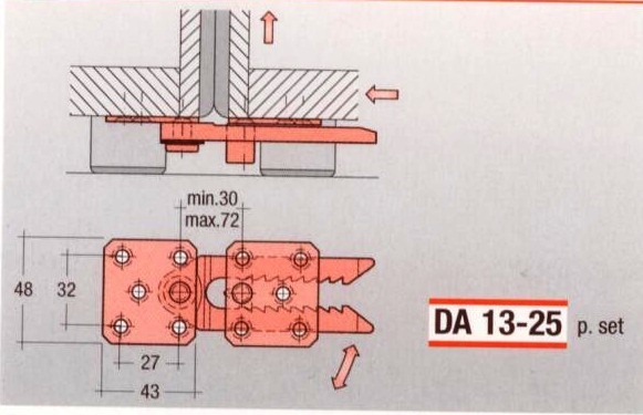 Соединитель универсальный (плоский) DA13-25 (пара)