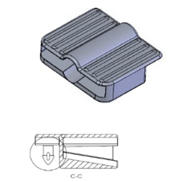Крепления для ламелей Good Side 72 мм для металлических рам (с площадкой)