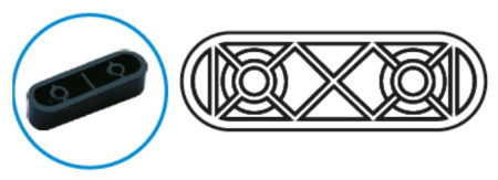 Ножка-опора  овальная (h-14,5 мм) (1500)