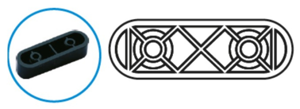 Ножка-опора  овальная (h-14,5 мм) (1500)