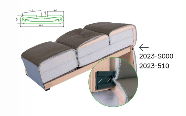 Профиль 2023-003=2023-S000  - маленький 2023-001(100*1,2м)