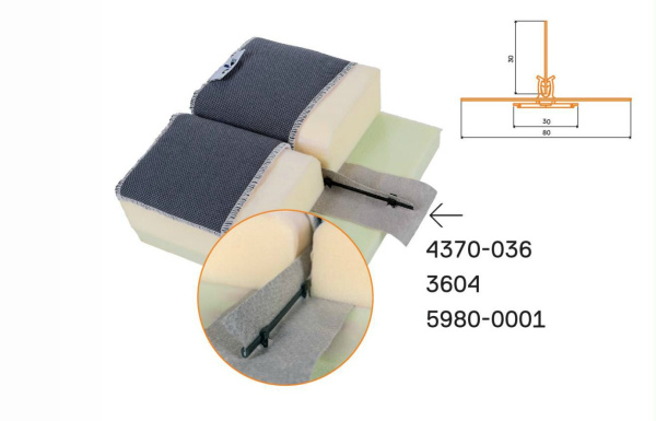 Профиль 3604-000 ответка к CLIP-FIX 20 мм (400 шт *1,2 м)