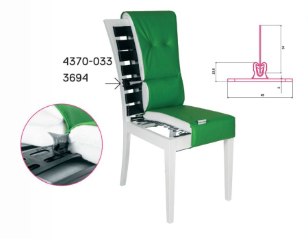 Профиль 3694-019 ответка к CLIP-FIX 60 мм (200 шт *1,2 м)