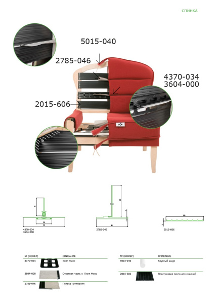 Профиль 3604-000 ответка к CLIP-FIX 20 мм (400 шт *1,2 м)