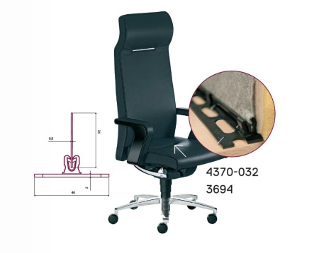 Профиль 3694-019 ответка к CLIP-FIX 60 мм (150 шт *1,2 м)