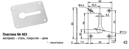 403 Пластина к 402 (100шт)