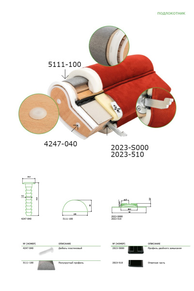Профиль 2023-003=2023-S000  - маленький 2023-001(100*1,2м)