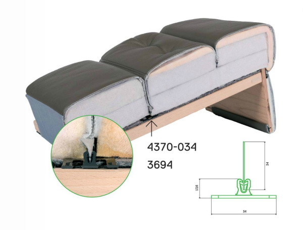 Профиль 4370-034 CLIP-FIX (40 шт *1,2 м)