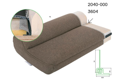 Профиль 3604-000 ответка к CLIP-FIX 20 мм (400 шт *1,2 м)