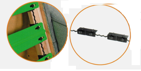 Крепления для ламелей угловые, с анкерным фиксатором (ширина 266,3мм) (пара)