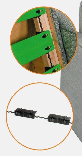 Крепления для ламелей угловые, с анкерным фиксатором (ширина 266,3мм) (пара)