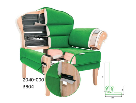 Профиль 3604-000 ответка к CLIP-FIX 20 мм (400 шт *1,2 м)