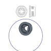 QUICK-FIT клипса стандартная  M21 с резьбой под отверстие Ø 19,8mm, черная