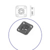 QUICK-FIT клипса "Свободная" М27Х27 с фланцем  под отверстие Ø24,8mm черная