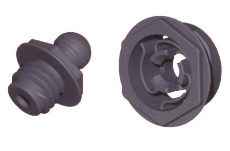 QUICK-FIT фиксатор короткий M13/длинная резьба M10x7.5mm под отверстие Ø8-9мм черный 