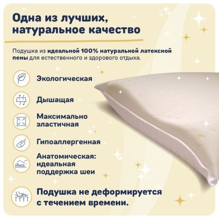 Подушка латексная  NATURALE анатомическая  65*40*11 - комплект